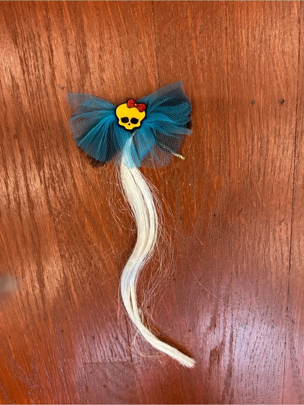 Monster high Blue Plaid Dress Set with Polka Dot Tie and Matching hair clip
